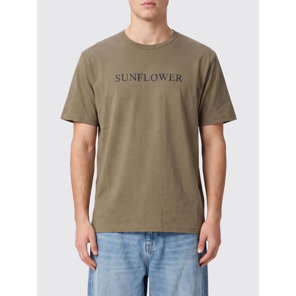 Sunflower Men Sunflower Contrast Logo Cotton Crewneck T-Shirt